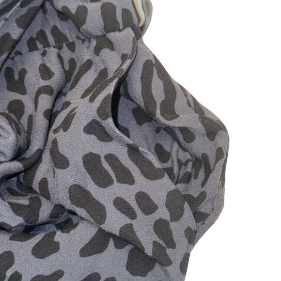 Rails Callan Jumpsuit Women's Size L Azure Blue Leopard Print Pockets Tie Waist - Picture 5 of 8